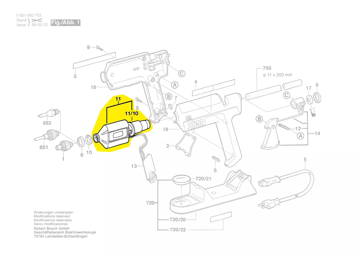 élément de chauffe réf. 1 600 A00 0PX BOSCH